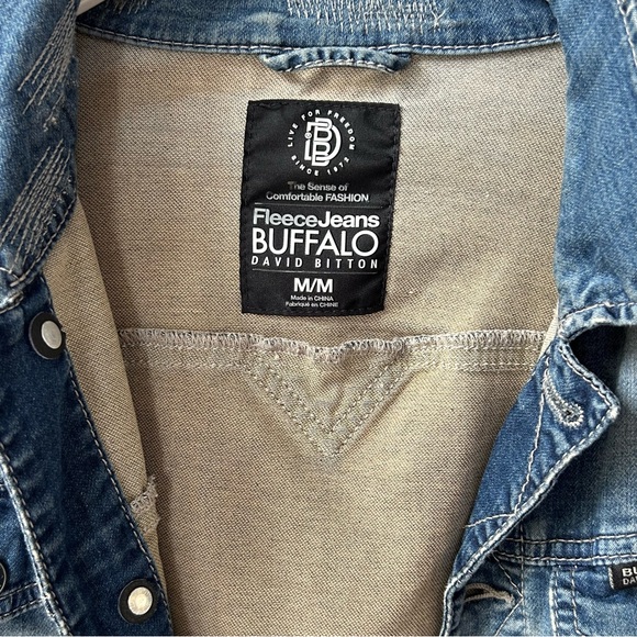 Buffalo Jeans Lightweight Denim Jacket Size M 📏 P2P 20” - Picture 4 of 13